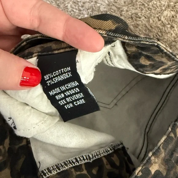 Ashley Mason Animal Print Straight Leg Jeans - Picture 5 of 6